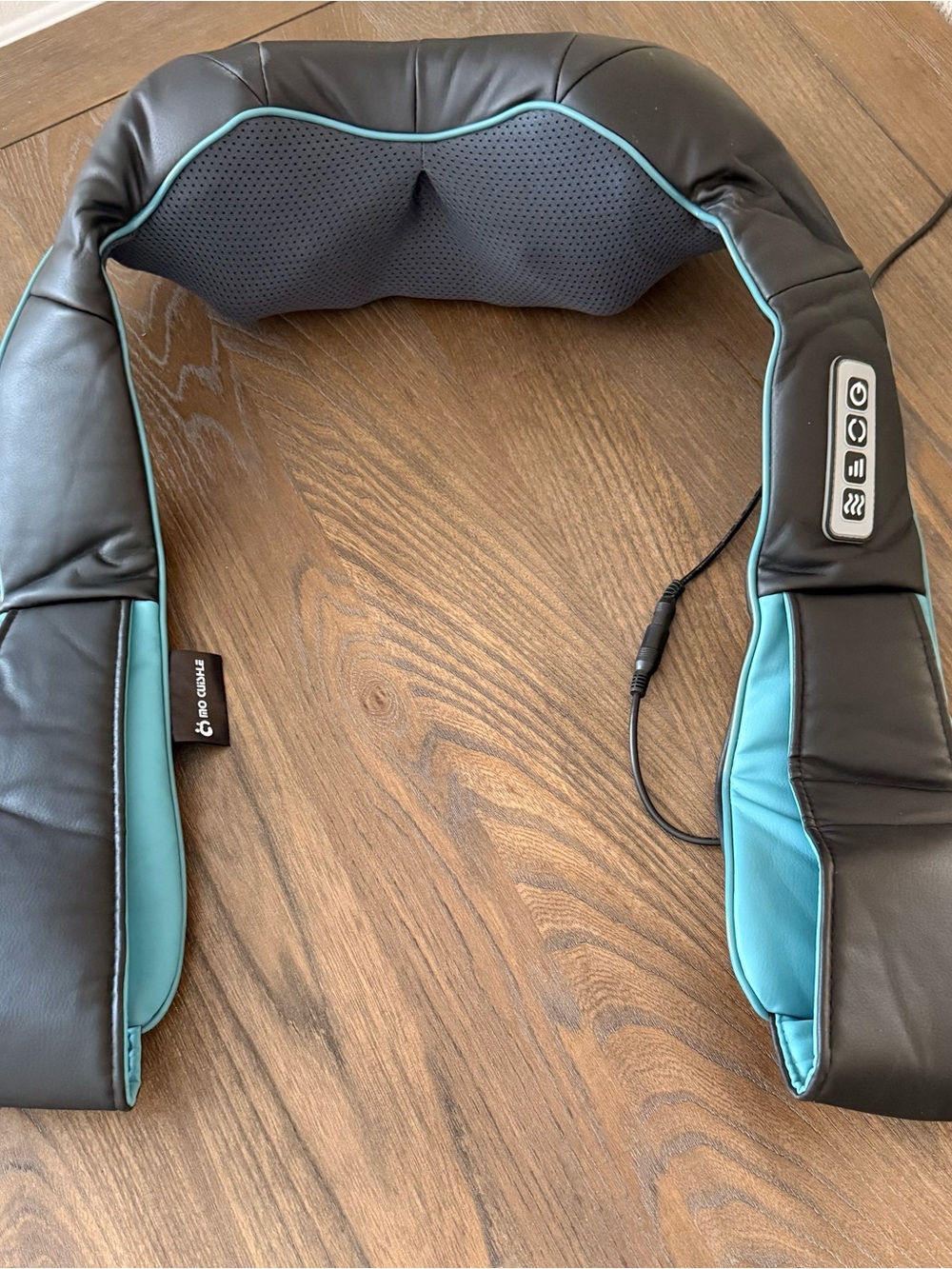 Shiatsu Neck & Shoulder Massager in Black with Teal Accents